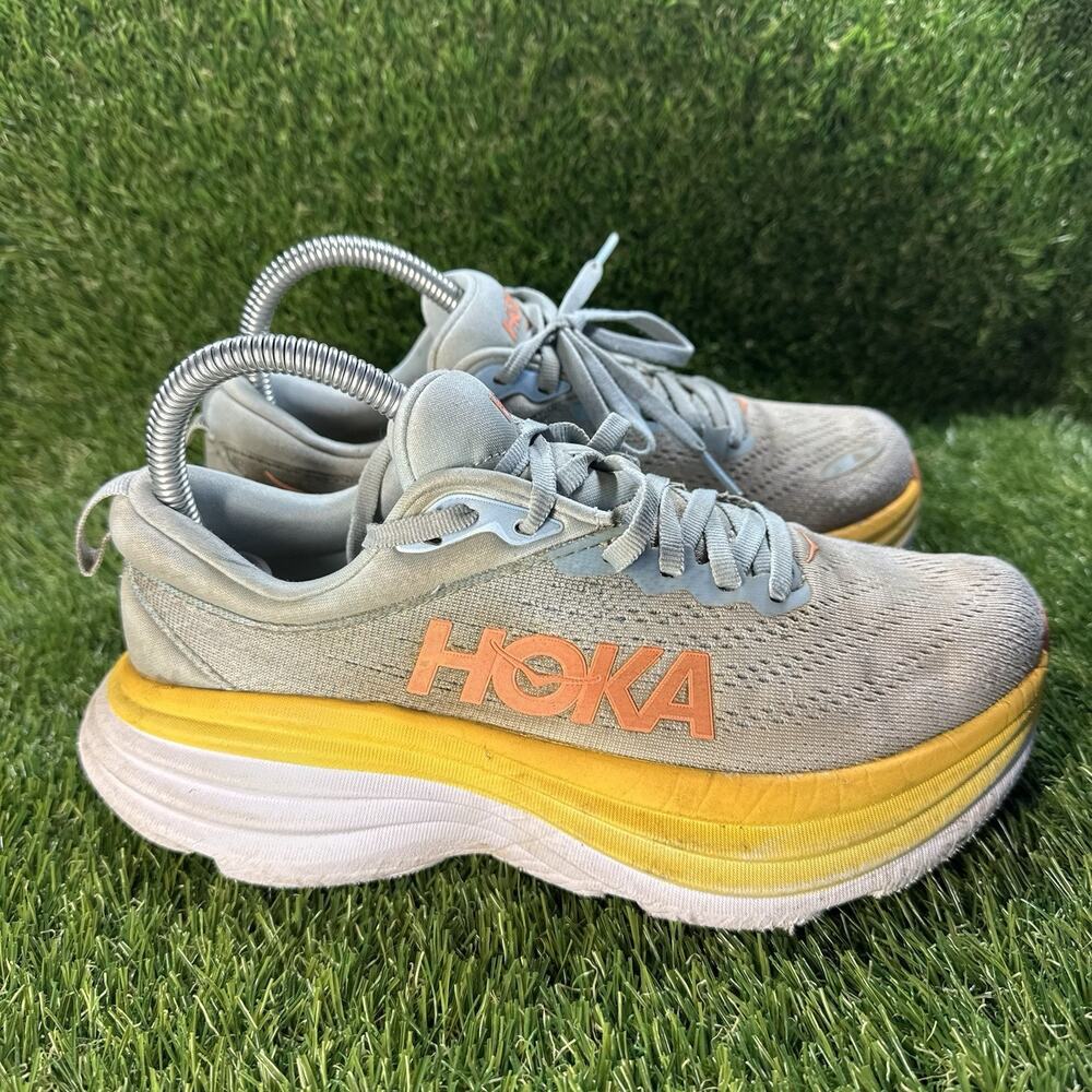 Hoka One One Bondi 8 Running Athletic Shoes Summer Song Women's size 6.5 B